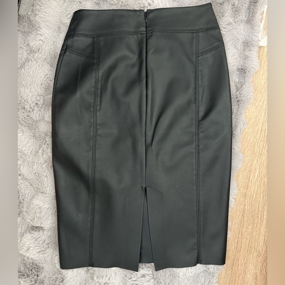 Express Black Faux Leather Pencil Skirt - Picture 5 of 6